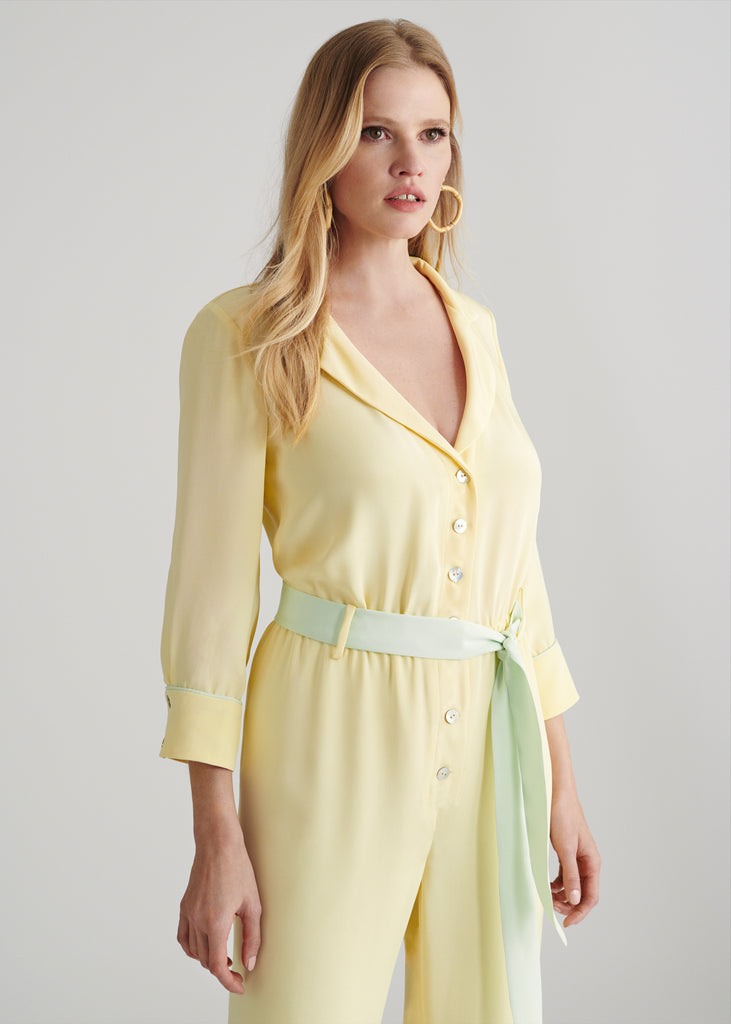 • LARA JUMPSUIT • YELLOW & MINT