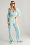 • LARA JUMPSUIT • BLUE & PEACH